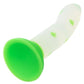 Glow Stick Leaf Silicone Glow In The Dark Dildo with Suction Base
