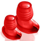Glowhole 1 Hollow Buttplug with Led Insert - Small - Red Morph