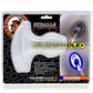 Glowhole 1 Light Up Hollow Silicone Buttplug - Clear/Cool Ice - Small