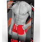Goal Line Side Split Mesh Booty Shorts - Red - Medium/Small
