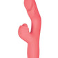 Goddess Heat Up Rechargeable Silicone Tapping Massager - Coral/Orange