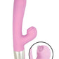 Goddess Tapping Thruster Rechargeable Silicone Vibrator with Clitoral Stimulator