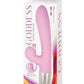 Goddess Tapping Thruster Rechargeable Silicone Vibrator with Clitoral Stimulator - Pink