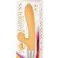 Goddess Tapping Thruster Rechargeable Silicone Vibrator with Clitoral Stimulator - Yellow