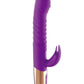 Goddess Thrusting Delight Rechargeable Silicone Dual Stimulating Vibrator - Purple