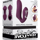 Helping Hand Silicone Rechargeable Finger Vibrator - Purple
