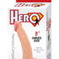 Hero Curved Cock Realistic Dildo with Suction Cup - Vanilla - 8in