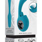 How Many Licks Rechargeable Silicone Vibrator with Clitoral Stimulator - Blue