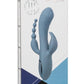 III Triple Ecstasy Rechargeable Silicone Stimulating Massager - Blue