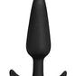 In A Bag Silicone Anal Plug - Black - 4in