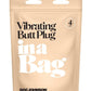 In A Bag Silicone Vibrating Butt Plug - Black - 4in