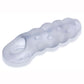 Invader Rippled Open-Ended Silicone Cocksheath Extender - Clear/Frost