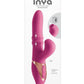Inya Enamour Rechargeable Silicone Rabbit Vibrator with Air Pulse Clitoral Stimulator - Pink