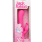 Jack Rabbit Elite Beaded G Rabbit Silicone Rechargeable Vibrator with Clitoral Stimulator - Pink
