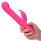 Jack Rabbit Elite Beaded G Rabbit Silicone Rechargeable Vibrator with Clitoral Stimulator