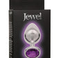 Jewel Amethyst Aluminum Anal Plug - Metal/Purple - Large