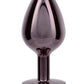 Jewel Black Diamond Heart Anal Plug - Black - Large