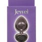 Jewel Black Diamond Heart Anal Plug - Black - Large