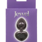 Jewel Black Diamond Heart Anal Plug - Black - Small