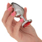 Jewel Ruby Heart Aluminum Anal Plug
