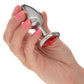 Jewel Ruby Heart Aluminum Anal Plug