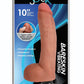 Jock Bareskin Realistic Vibrating Dong with Balls - Vanilla - 10in