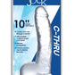 Jock C-Thru Realistic Dong with Balls - Clear - 10in