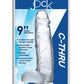 Jock C-Thru Realistic Dong with Balls - Clear - 9in