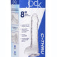 Jock C-Thru Slim Realistic Dong with Balls - Clear - 8in