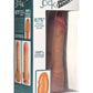 Jock Dual Density Uncut Dildo with Balls - Caramel - 8.75in