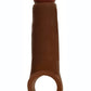Jock Realistic Penis Enhancer with Ball Strap - Chocolate - 2in