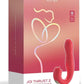 Joi Thrust 2 Pressure Sensing App Controlled Thrusting G-Spot Silicone Rechargeable Vibrator and Tongue Clit Licker - Gold/Red