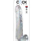 King Cock Clear Dildo with Balls - Clear - 11in