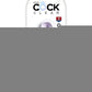 King Cock Clear Dildo with Balls - Clear/Purple - 8in