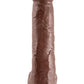 King Cock Dildo with Balls - Chocolate - 11in