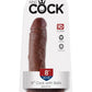 King Cock Dildo with Balls - Chocolate - 8in