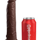 King Cock Elite Dual Density Vibrating Rechargeable Silicone Dildo with Remote Control Dildo