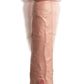 King Cock Elite Dual Density Vibrating Rechargeable Silicone Dildo with Remote Control Dildo - Vanilla - 9in