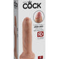 King Cock Uncut Dildo - Flesh/Vanilla - 6in