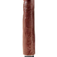 King Cock Vibrating Stiffy Dildo - Chocolate - 10in