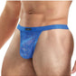 Lace King Lace G-String - Black/Blue - Large/XLarge