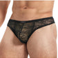 Lace King Lace Thong - Black - Medium/Small