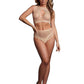 Le Desir Duo Net Key Hole Bra - Beige/Tan - One Size - Set