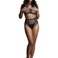 Le Desir Duo Net Key Hole Bra - Black - One Size - Set