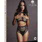Le Desir Duo Net Key Hole Bra - Black - One Size - Set