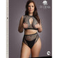 Le Desir Duo Net Key Hole Bra - Black - Queen - Set