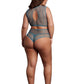 Le Desir Duo Net Key Hole Bra - Blue - Queen - Set