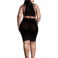 Le Desir Shade Kala Xxxvii Two Piece with Turtleneck, Crop Top and Skirt