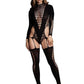 Le Desir Shade Kalyke Xxiii Bodystocking with Turtleneck - Black - One Size