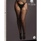 Le Desir Shredded Suspender Pantyhose - Black - Queen